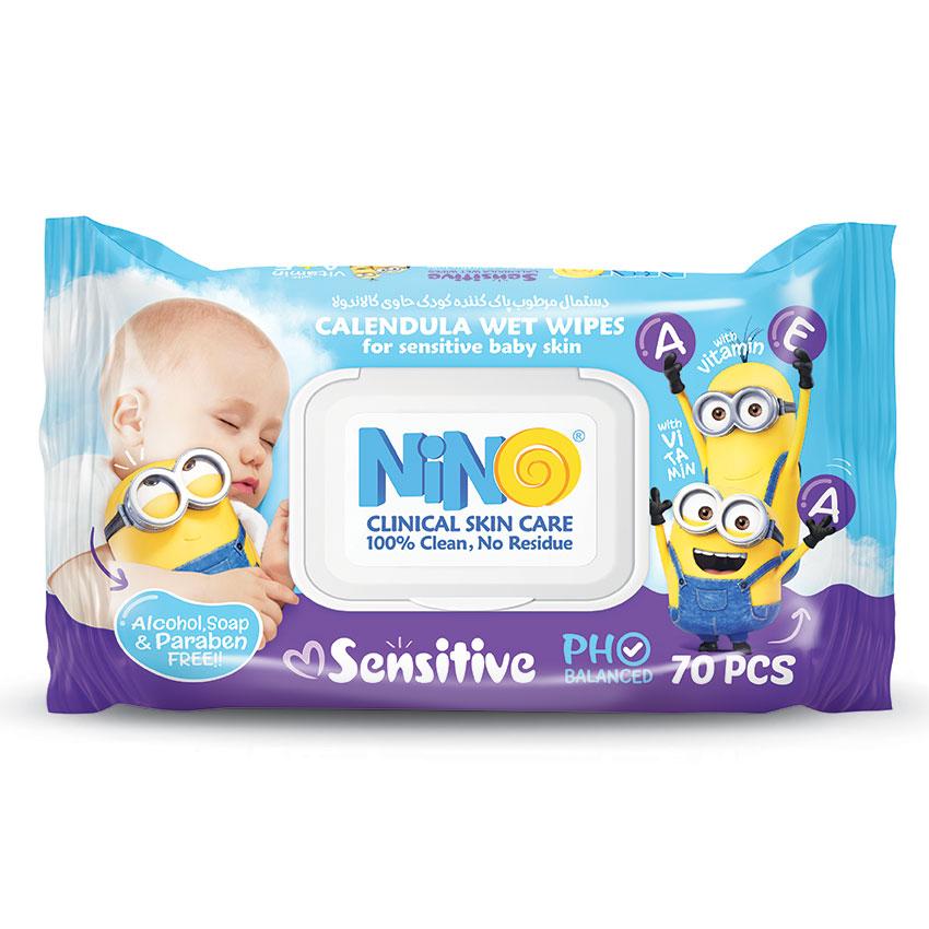 Nino Calendula Wet Wipes For Sensitive Baby Skin Seylaneh Sabz Co